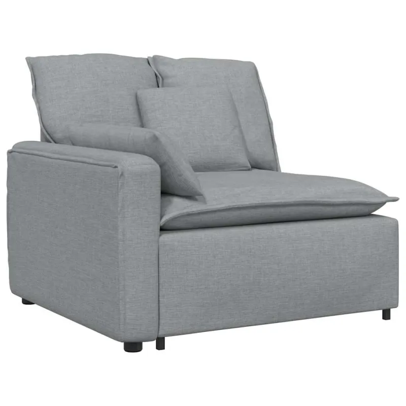 Modulinė sofa su pagalvėlėmis, šviesiai pilka