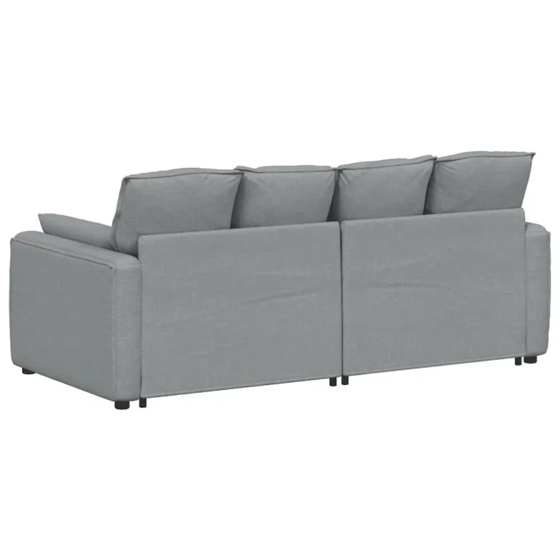 Modulinė sofa su pagalvėlėmis, šviesiai pilka