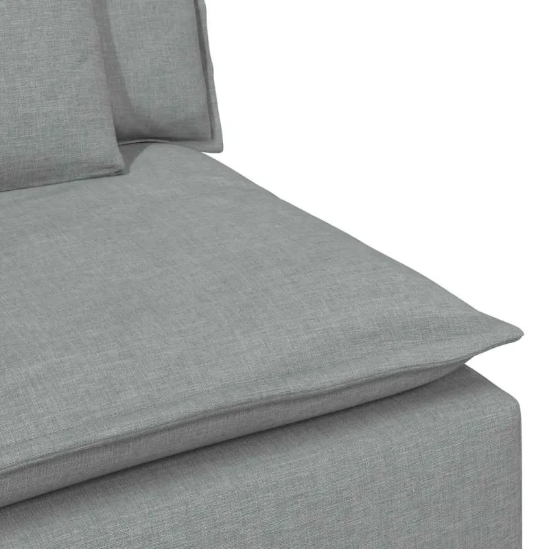 Modulinė sofa su pagalvėlėmis, šviesiai pilka