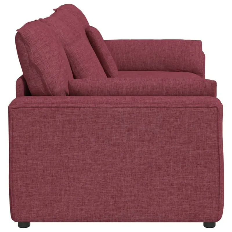 Modulinė sofa su pagalvėlėmis, vyno raudonumo