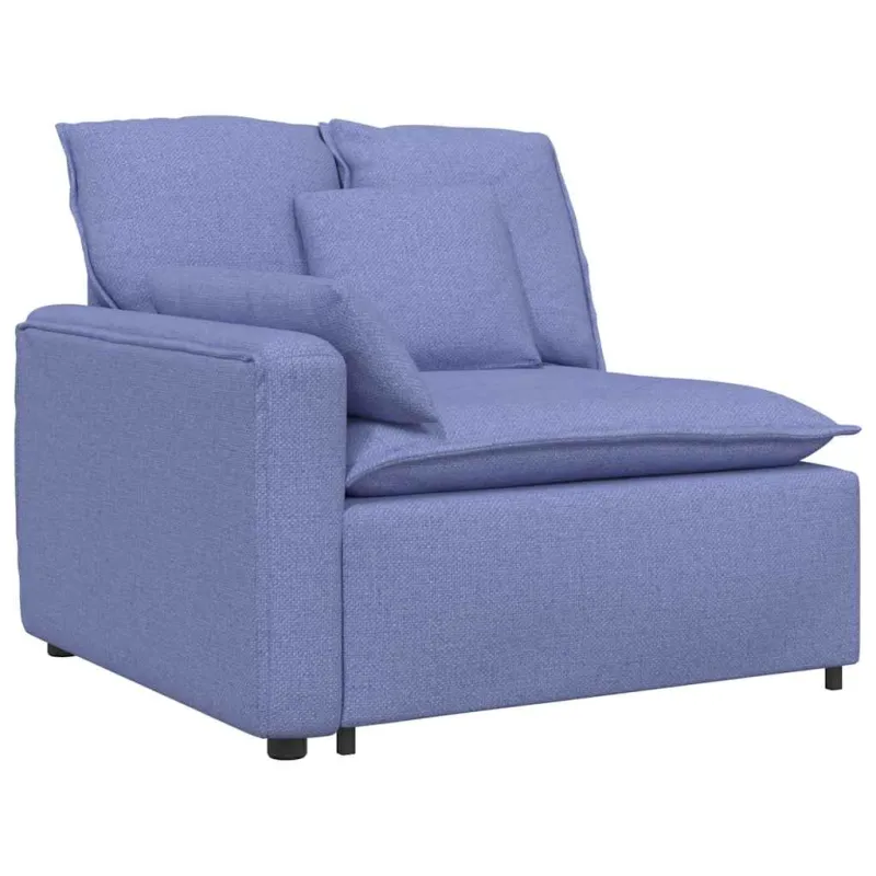 Modulinė sofa su pagalvėlėmis, audinys, džinso mėlyna