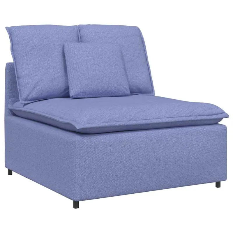 Modulinė sofa su pagalvėlėmis, audinys, džinso mėlyna