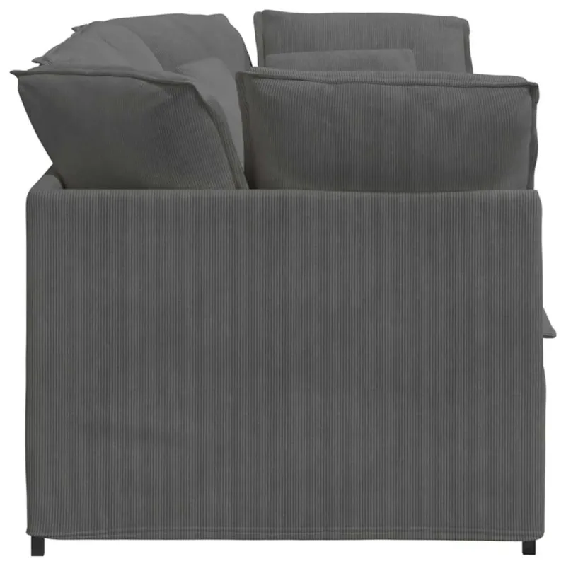 Modulinė sofa su pagalvėlėmis, velvetas, tamsiai pilka