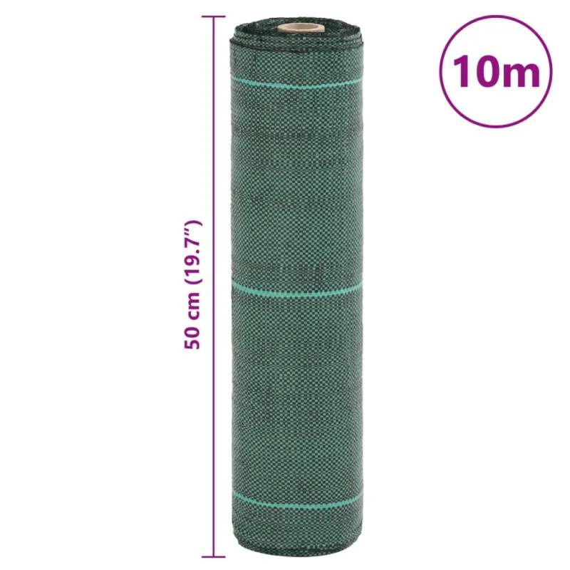 Piktžolių membrana, žalia, 0,5x10 m, PP