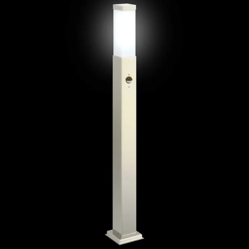 Šviestuvai su jutikliu, 3 vnt., 80 cm, nerūdijantis plienas, IP44