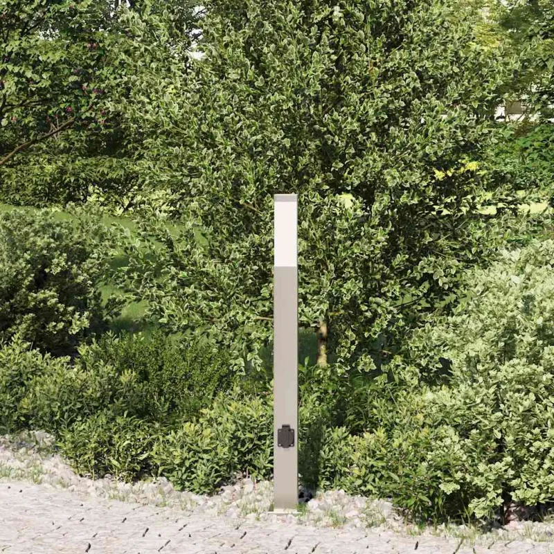 Šviestuvas su stulpeliu, 80 cm, nerūdijantis plienas, IP44