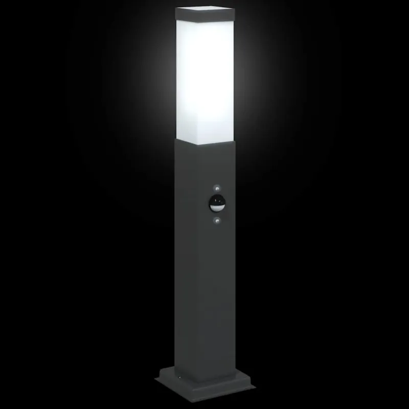Apsauginis stulpelis su jutikliu, 50 cm, juodas, IP44