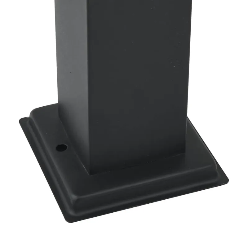 Stulpeliniai šviestuvai su jutikliu, 3 vnt., 80 cm, juodi, IP44