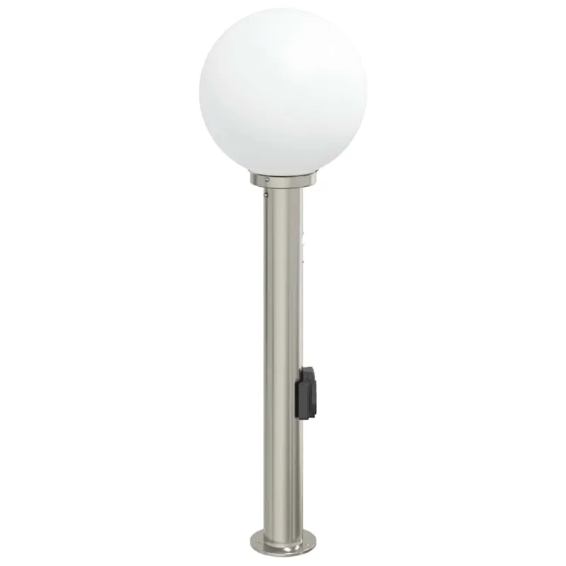 Apsauginis šviestuvas su jutikliu ir lizdu, 80 cm, nerūdijantis plienas, IP44