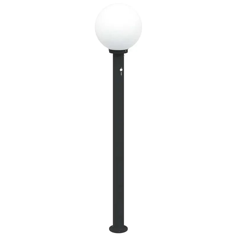 Stulpeliniai šviestuvai su jutikliu, 3 vnt., 120 cm, juodi, IP44