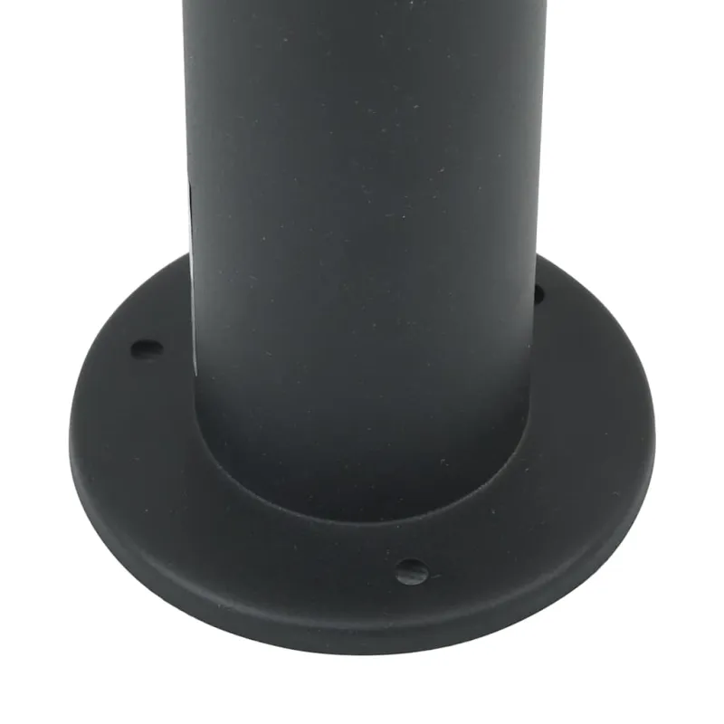 Apšvietimo stulpeliai su jutikliu ir lizdu, 3 vnt., 80 cm, juodi, IP44