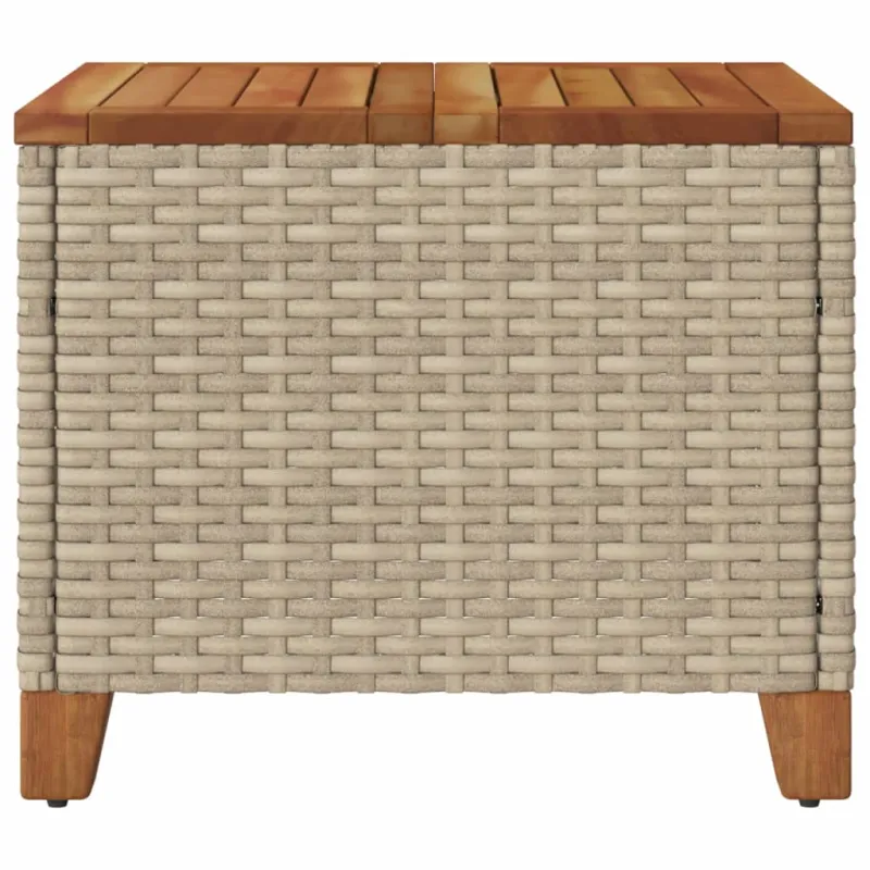 Sodo pöytätaso, hiekka, 45x45x37cm, polyrattana/akasiapuu