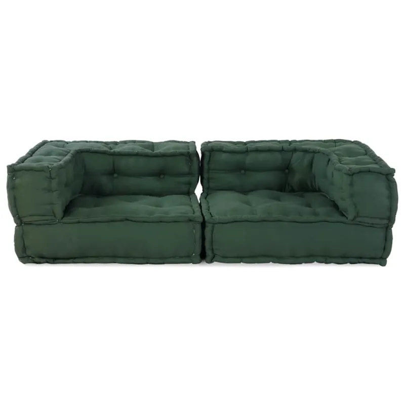 Dvivietė modulinė sofa, žalia, 140x70x36, audinys