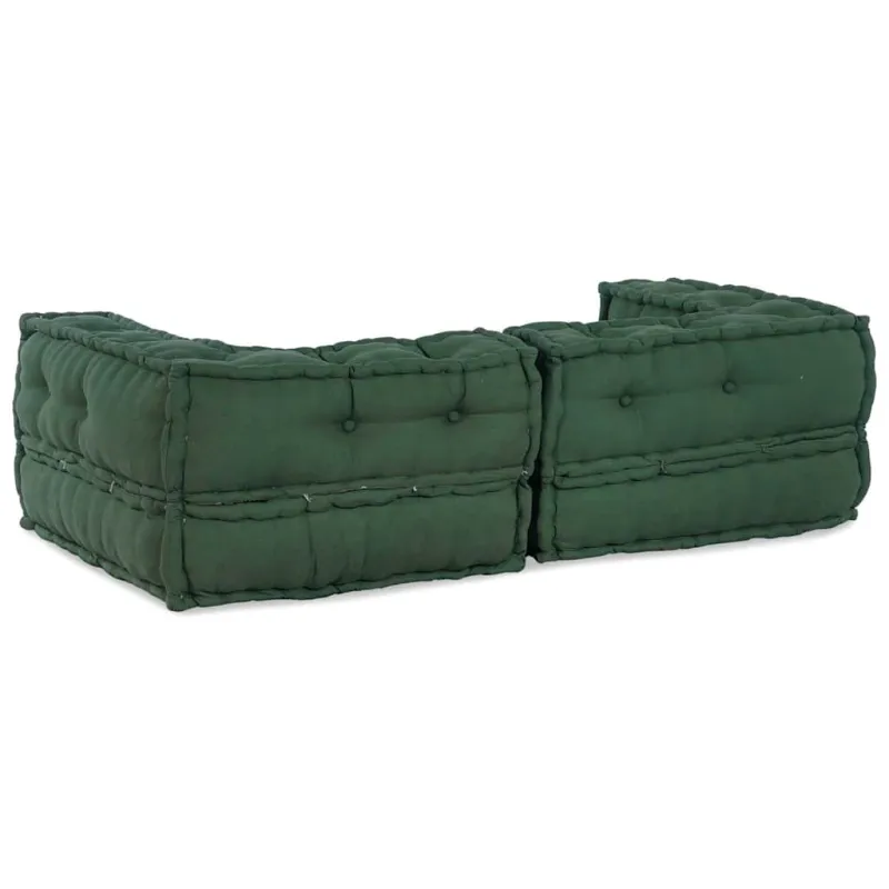 Dvivietė modulinė sofa, žalia, 140x70x36, audinys