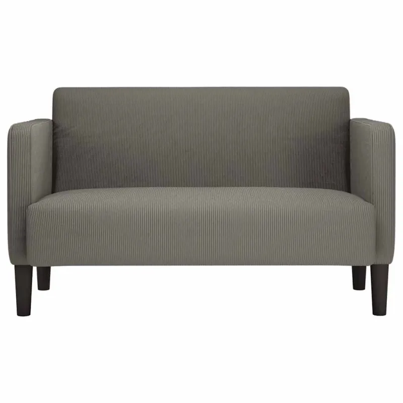 Dvivietė sofa, šviesiai pilka, 109 cm, velvetas, audinys