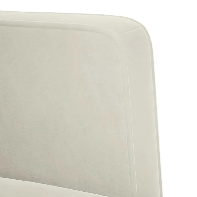 Dvivietė sofa, kreminės spalvos, 111 cm, aksominė