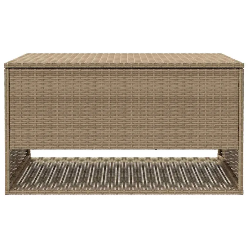 Lauko pagalvėlių dėžė, smėlio spalvos, 100x55x55,5 cm, poliratanas