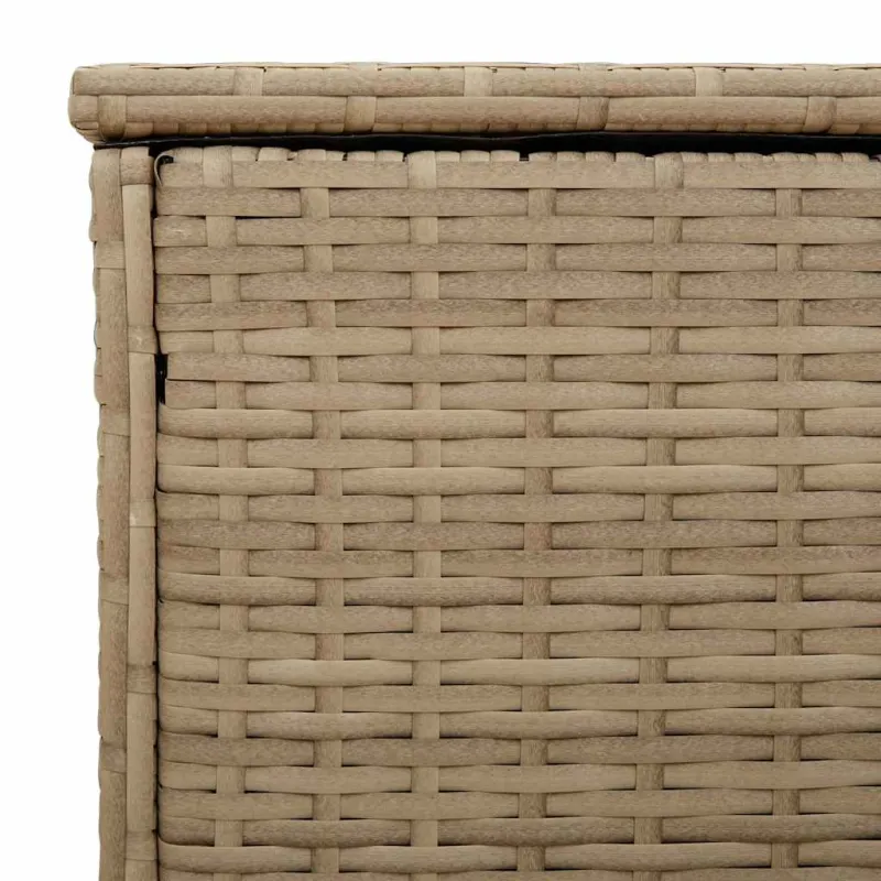 Lauko pagalvėlių dėžė, smėlio spalvos, 100x55x55,5 cm, poliratanas