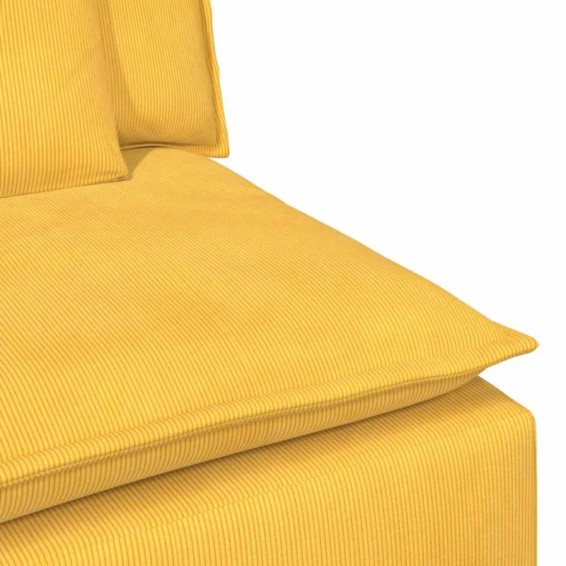 Modulinė sofa su pagalvėlėmis, šviesiai geltona, 100 cm