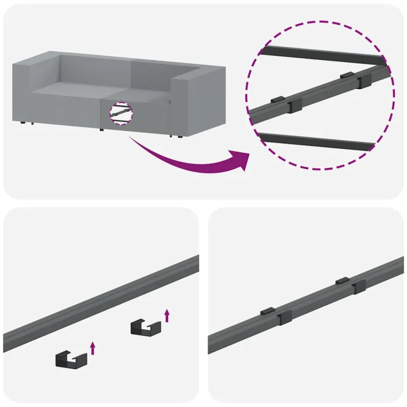 Modulinė kampinė sofa su pagalvėlėmis, tamsiai pilka, 100 cm