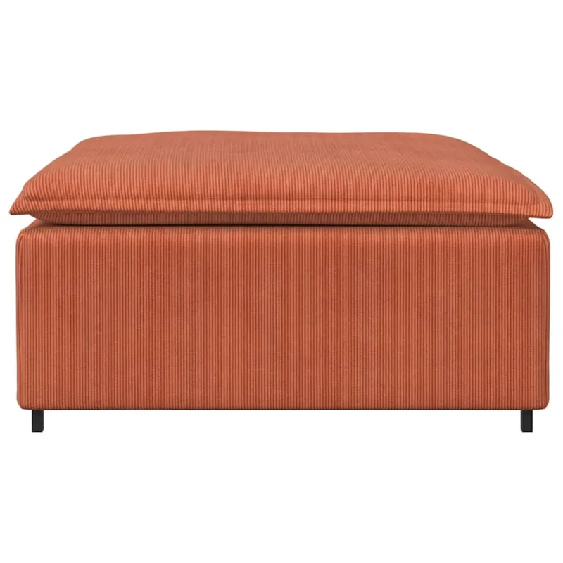 Modulinė sofa, pakojų modulis, raudonai oranžinė, 100x100x48 cm
