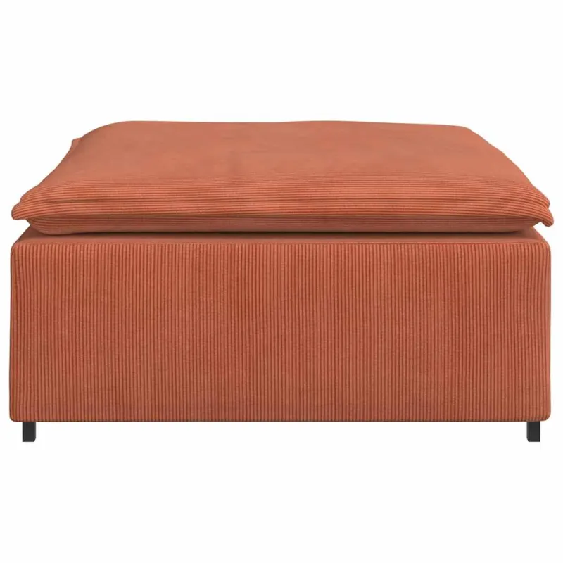 Modulinė sofa, pakojų modulis, raudonai oranžinė, 100x100x48 cm