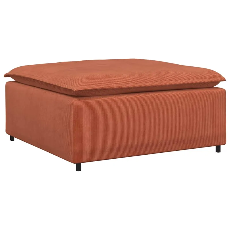 Modulinė sofa, pakojų modulis, raudonai oranžinė, 100x100x48 cm