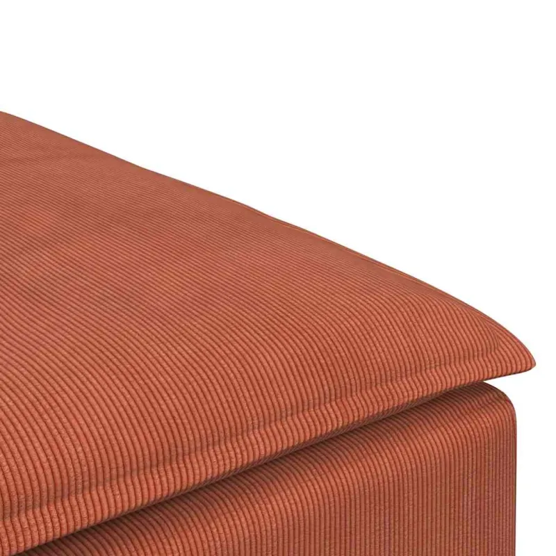 Modulinė sofa, pakojų modulis, raudonai oranžinė, 100x100x48 cm