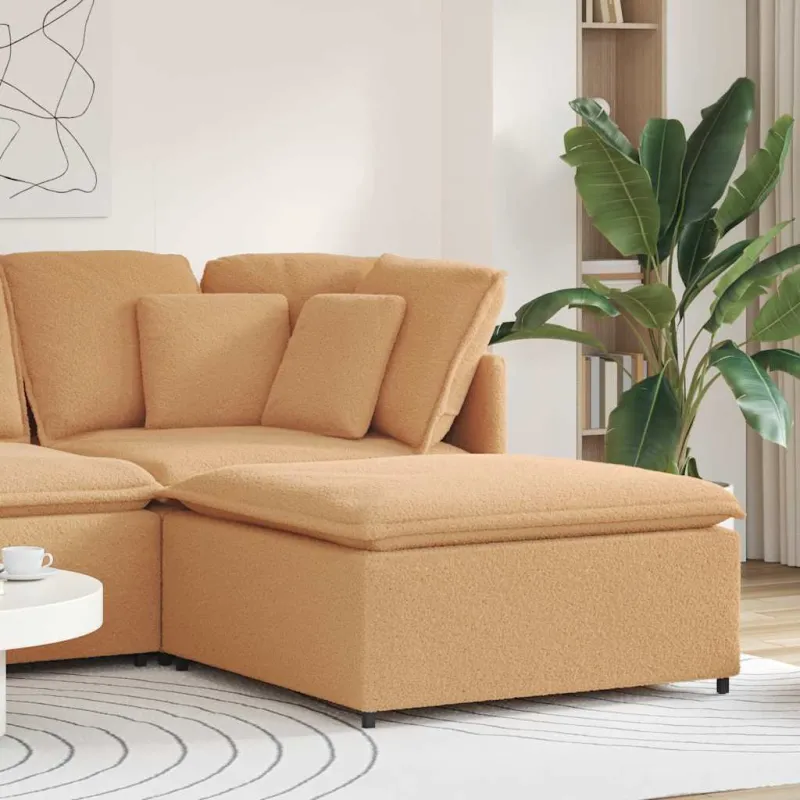 Modulinė sofa, pakojų modulis, smėlio spalvos, 100x100x48 cm