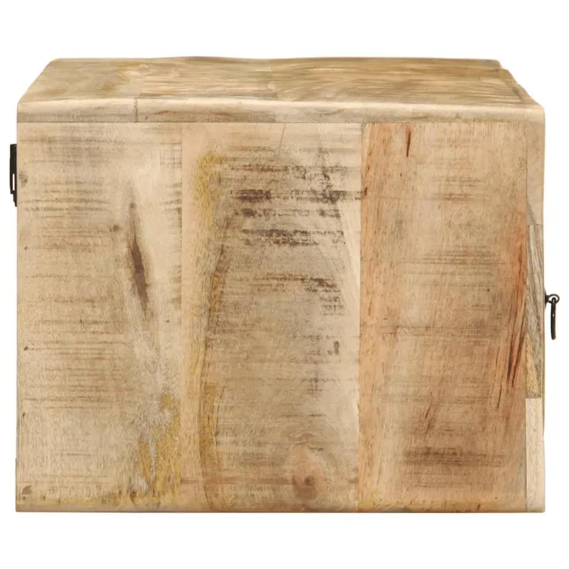Prie sienos montuojama televizoriaus spintelė, 100x32x25 cm, masyvi mango mediena
