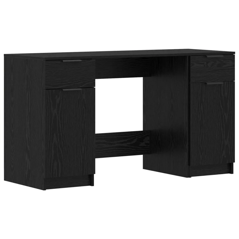 Stalas Juodas ąžuolas 133 x 50 x 75 cm Apdirbta mediena