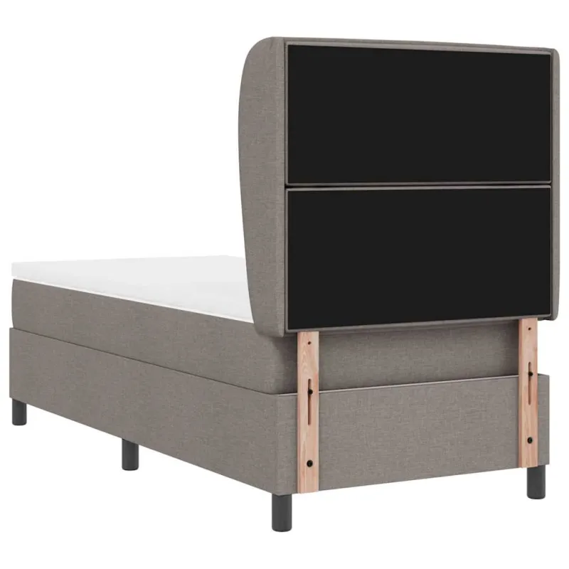 Kiemas lova su čiužiniu su galvūgalio Taupe 90 x 200 cm audinys