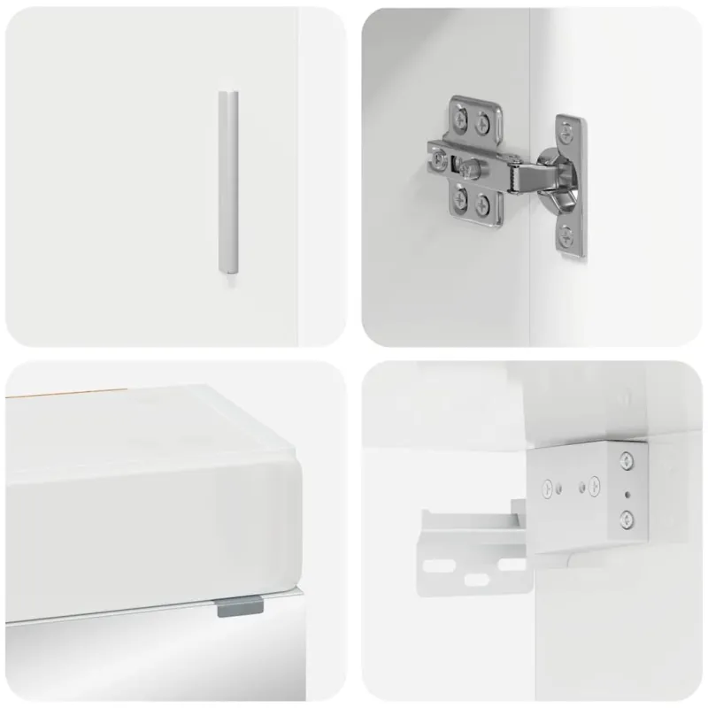 Vonios baldų rinkinys TULUM 3 pcs Aukštai blizganti balta