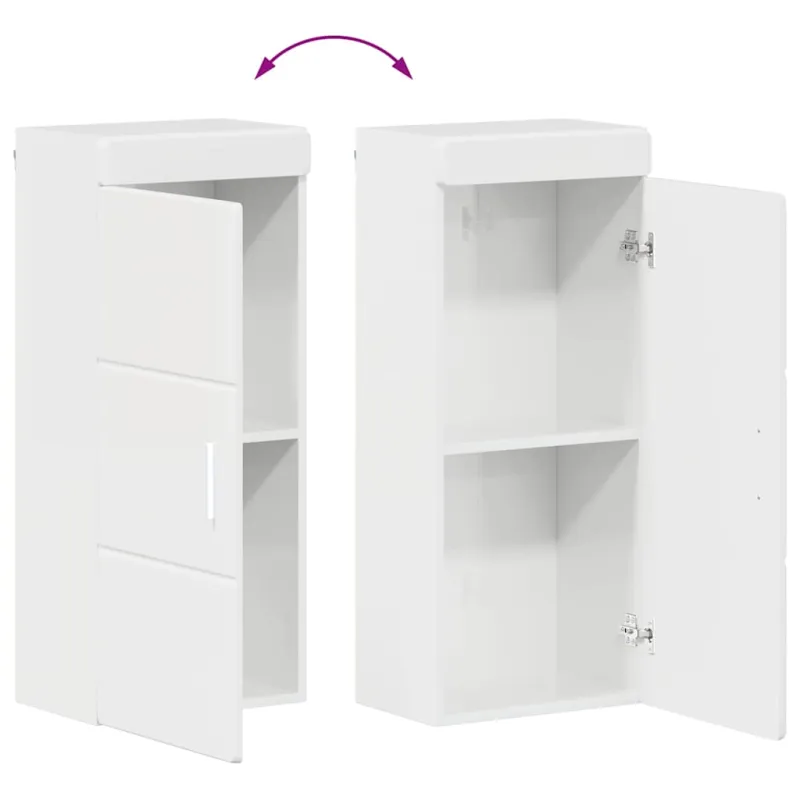 Vonios baldų rinkinys TULUM 4 pcs Aukštai blizganti balta