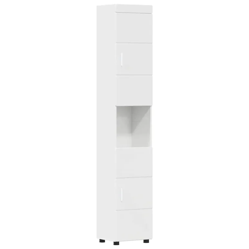Vonios baldų rinkinys TULUM 5 pcs Aukštai blizganti balta