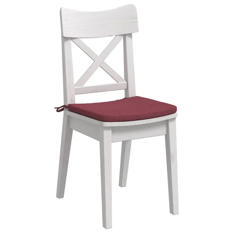 Sėdynių pagalvėlės 4 pcs Vyno raudona 40 x 40 x 3 cm audinys
