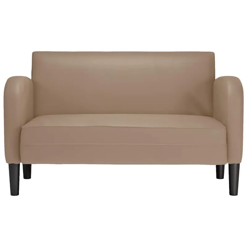 Loveseat sofa, kapučino spalvos, 110cm, dirbtinė oda