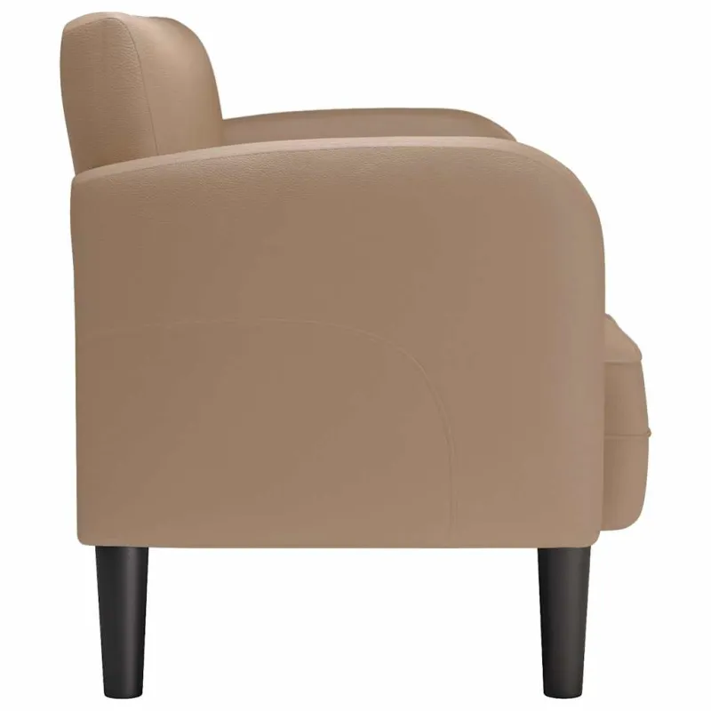 Loveseat sofa, kapučino spalvos, 110cm, dirbtinė oda