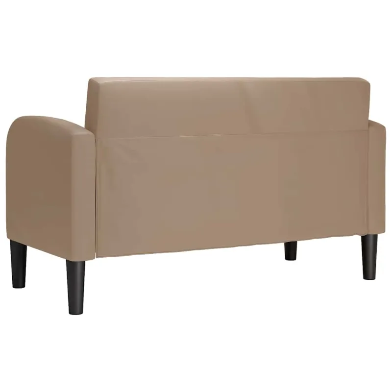 Loveseat sofa, kapučino spalvos, 110cm, dirbtinė oda
