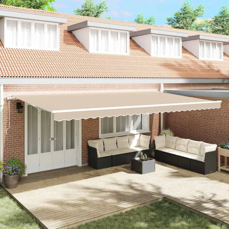 Ištraukiama markizė Smėlio 600 × 300 cm Audinys ir aliuminis