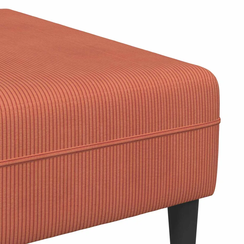 Sofa Raudona oranžinė 250 x 188 x 76 cm Kordūrinis audinys