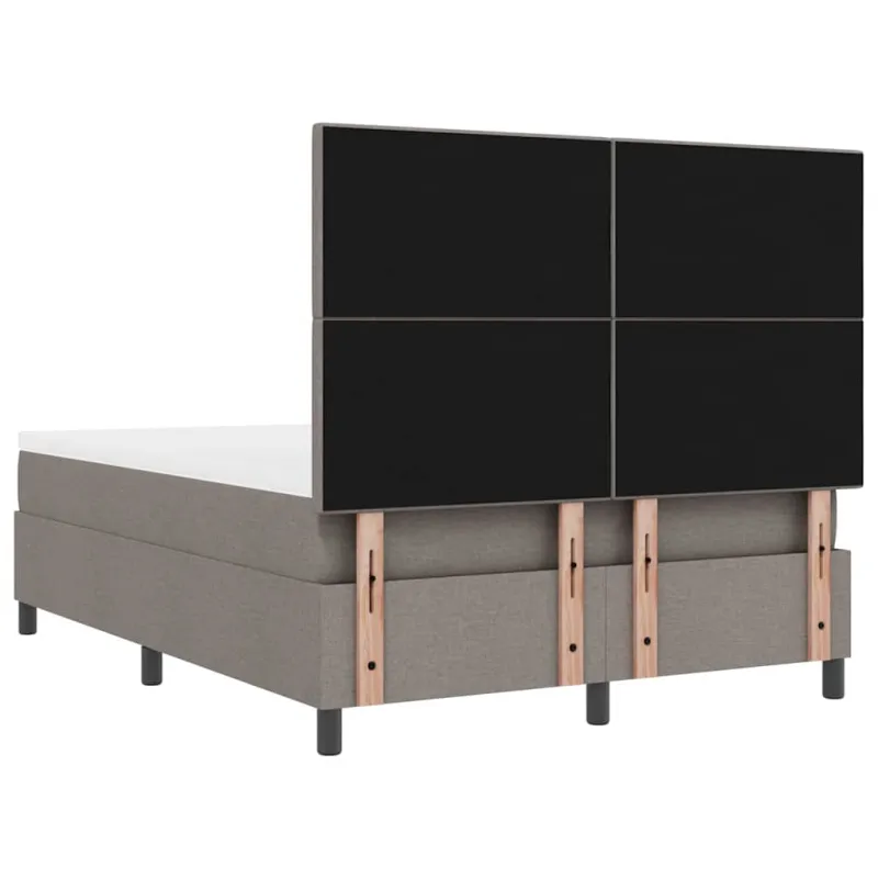 Kiemas lova su čiužiniu su LED Taupe 160 x 200 cm audinys
