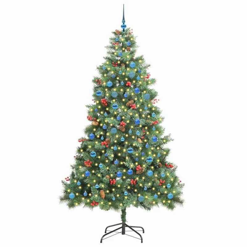 Dirbtinė Kalėdų eglutė Žalia 240 cm PVC ir metalas
