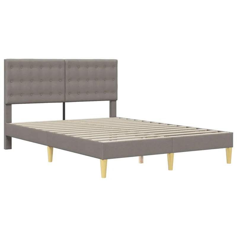 Lovos rėmas su čiužiniu Taupe 160 x 200 cm audinys