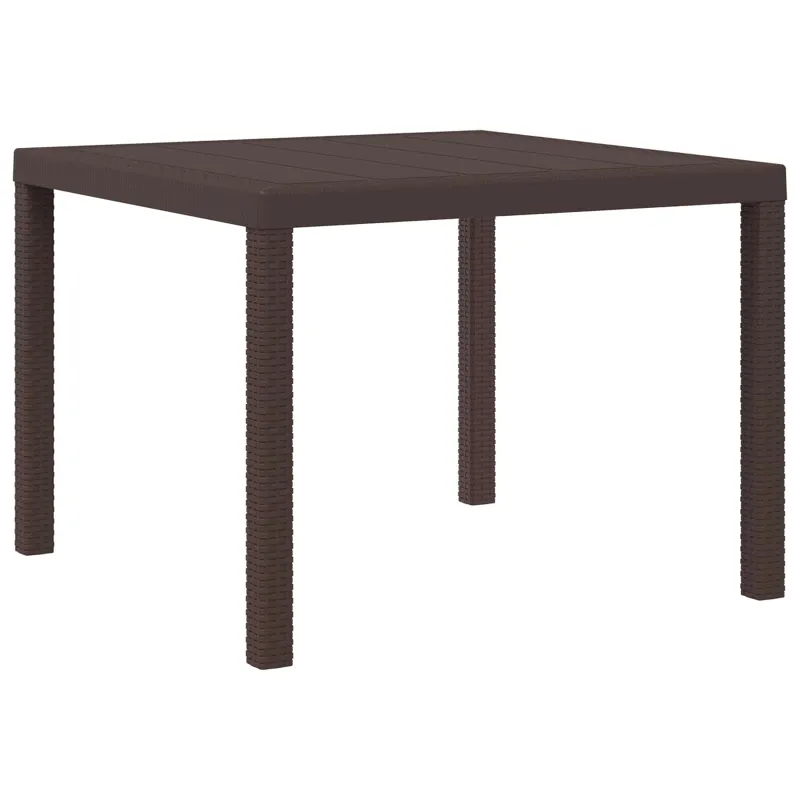 Sodo valgomojo komplektas su pagalve 3 pcs Ruda ir taupe PP