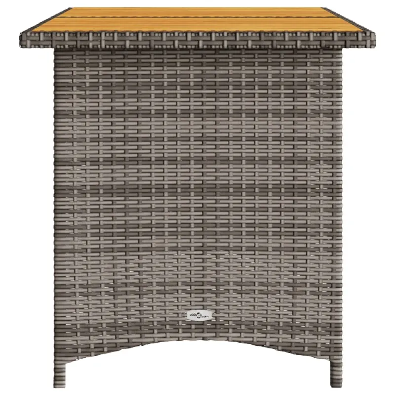 Pöytä puukuvioisella tasolla, harmaa, 110x68x70cm, polyratasta