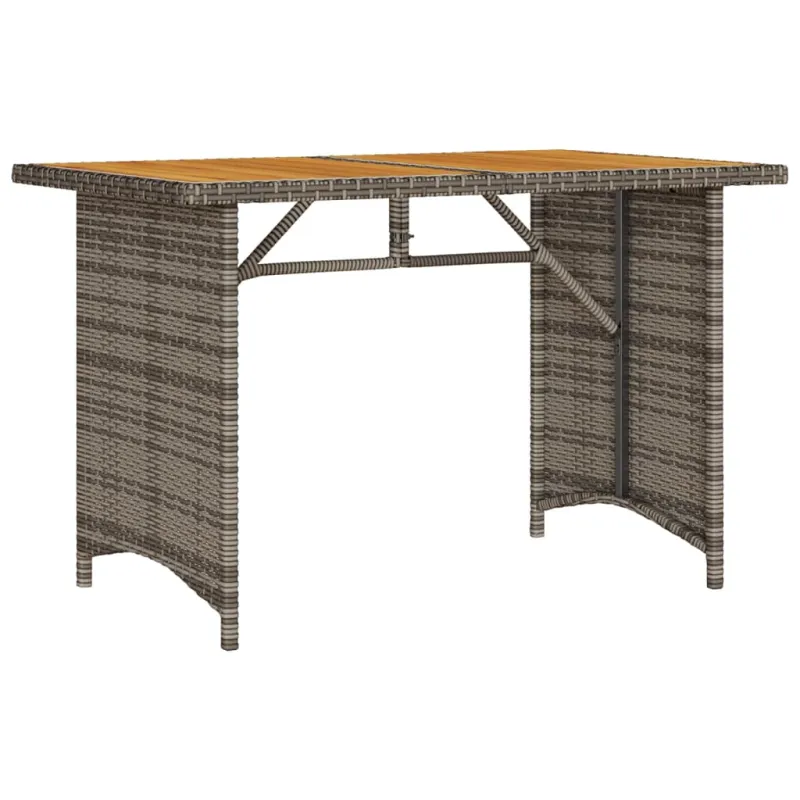 Pöytä puukuvioisella tasolla, harmaa, 110x68x70cm, polyratasta