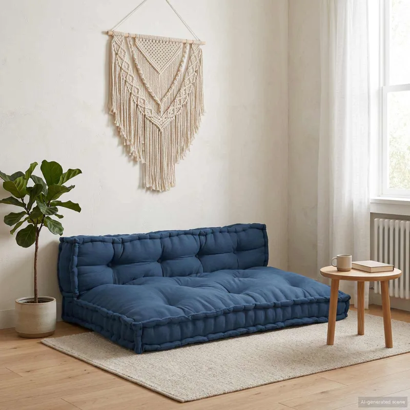 Šiuolaikinis sofos pagalvėlė 2 pcs Indigo 120 x 80 x 38 cm