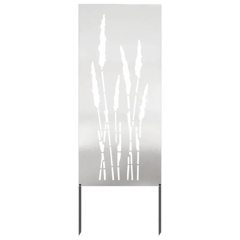Sodo privatumo ekranas Sidabro 50 x 140 cm Nerūdijantis plienas