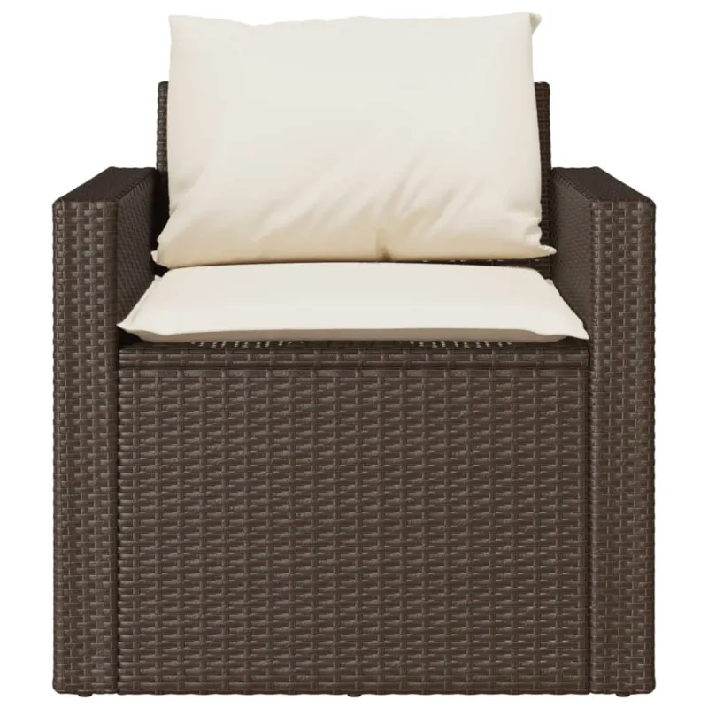 Sofoksen 4-os osainen setti, ruskea, pehmusteet, polyrattana